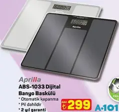 APRİLLA ABS-1033 DİJİTAL BANYO BASKÜLÜ